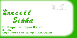 marcell sipka business card